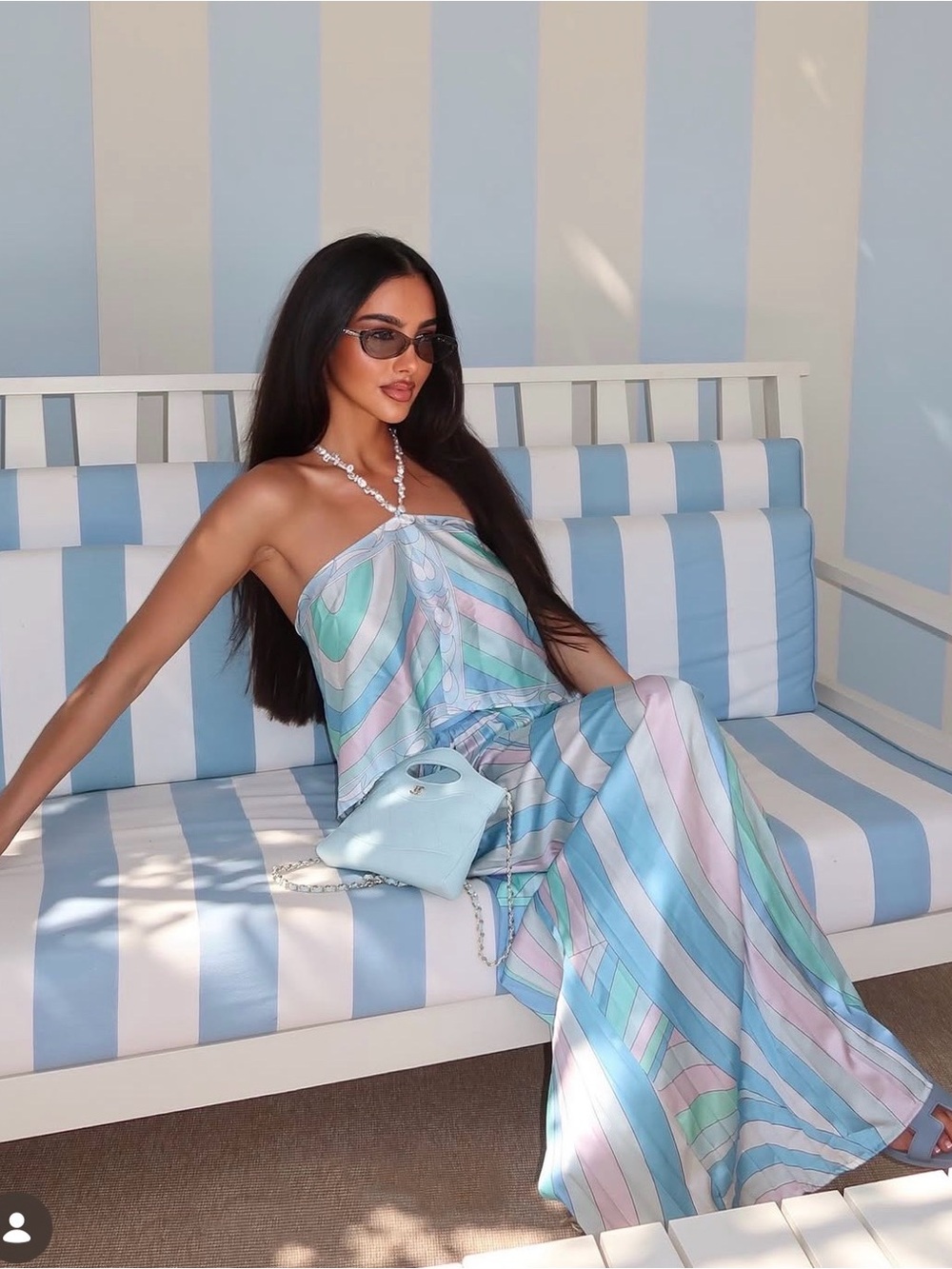 Pastel Satin Maxi Pant Set- Blue/Pink/Green